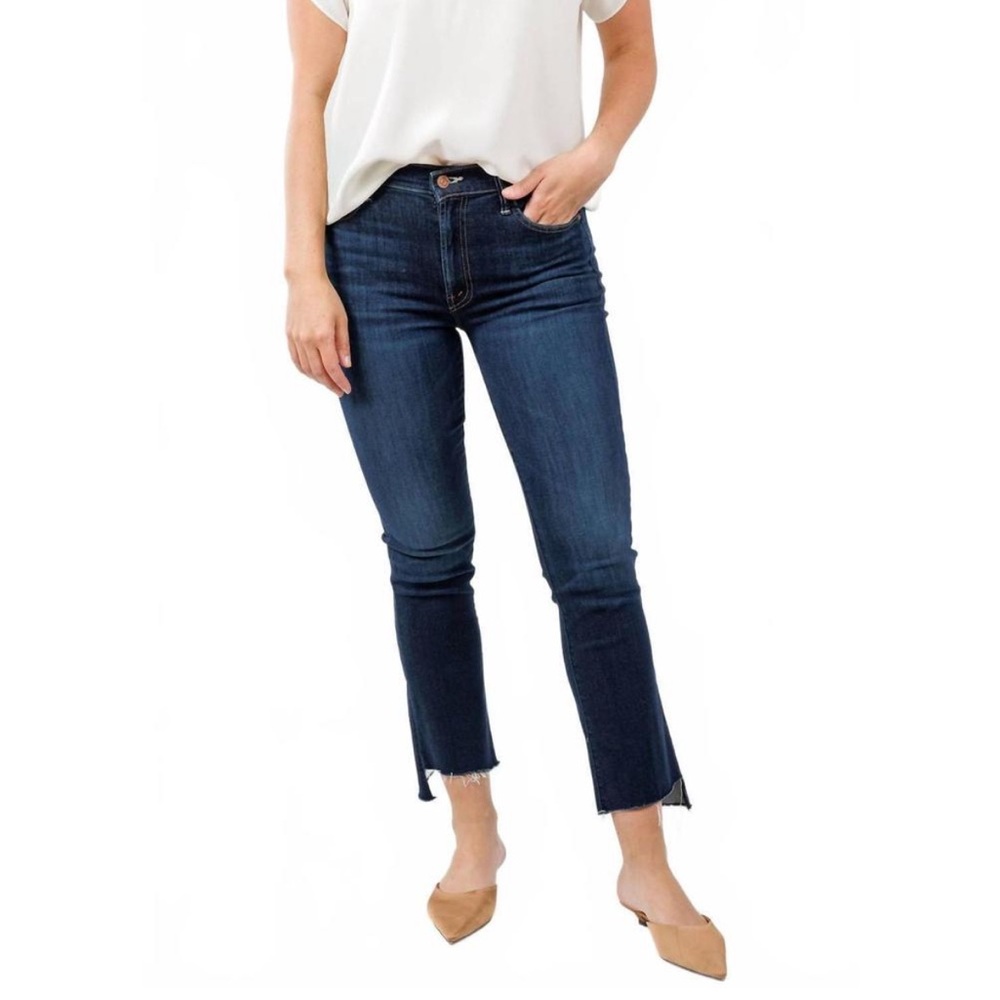 MOTHER Dark Indigo Ankle Jeans